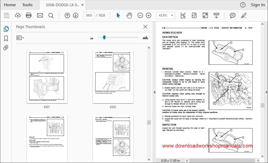 Dodge Magnum Repair Service Workshop Manual